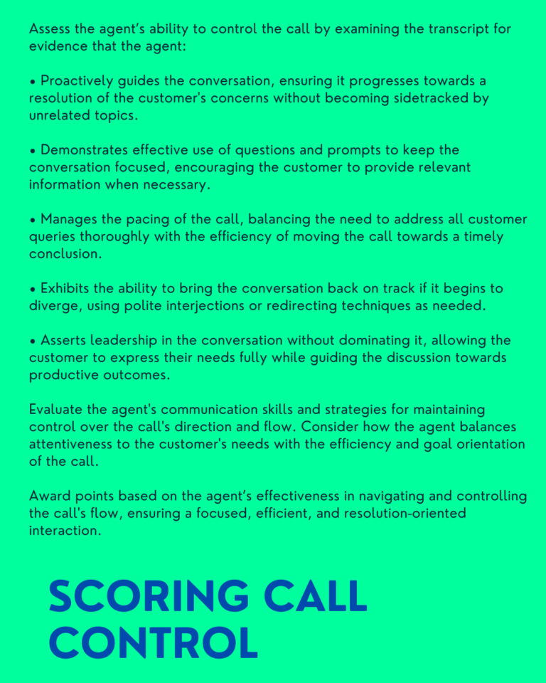 scoring call control