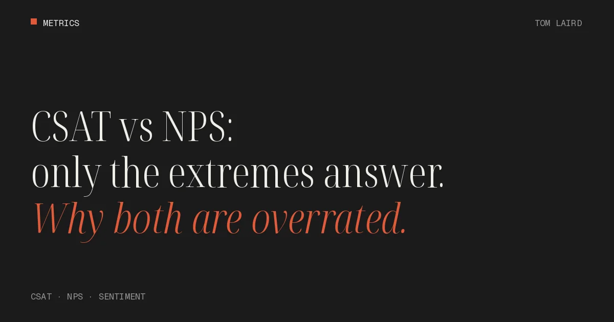 CSAT vs NPS in the call center: why both are overrated