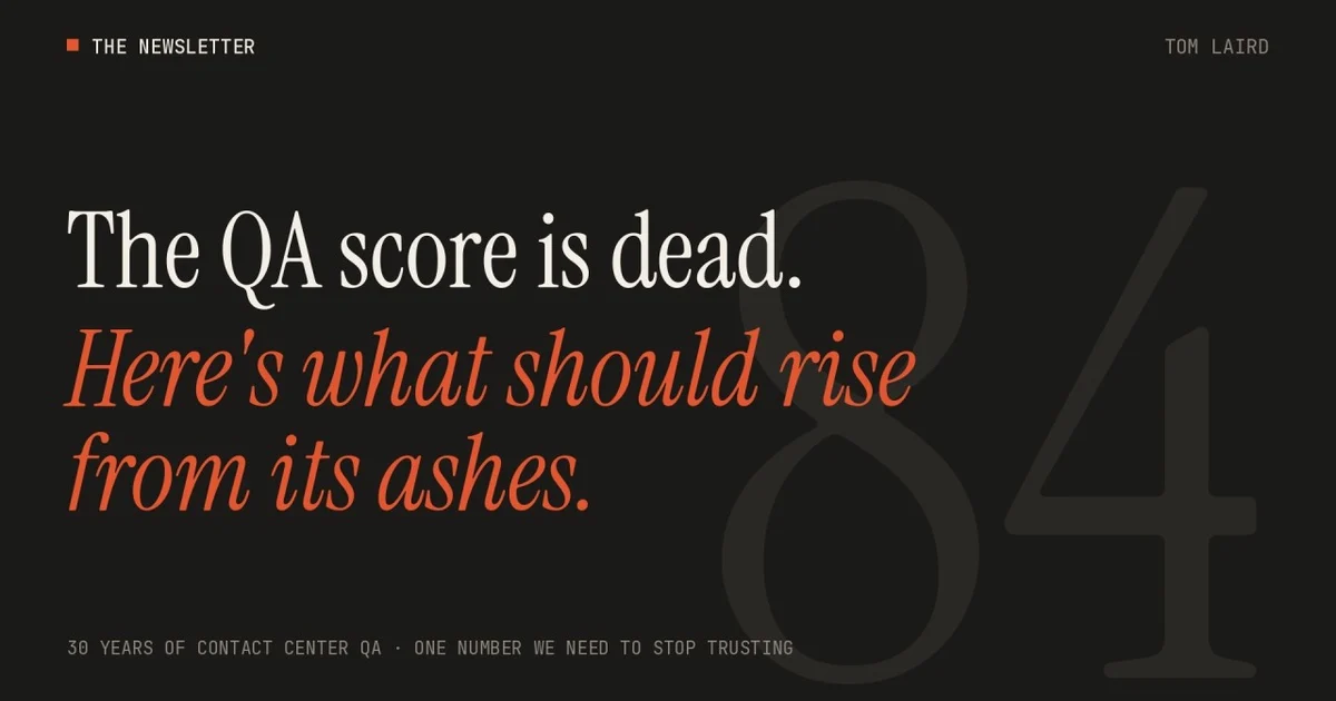 The QA score is dead. Here's what should rise from its ashes. Newsletter cover by Tom Laird