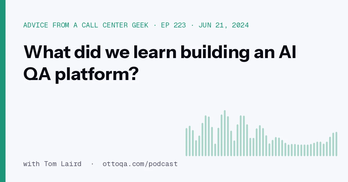 What did we learn building an AI QA platform?